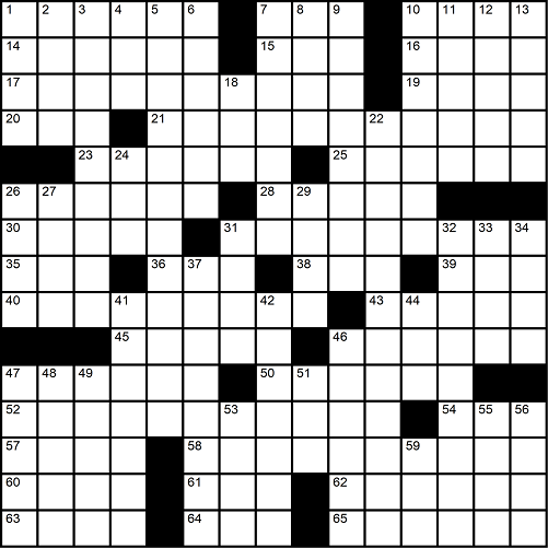 An approachable themeless crossword grid