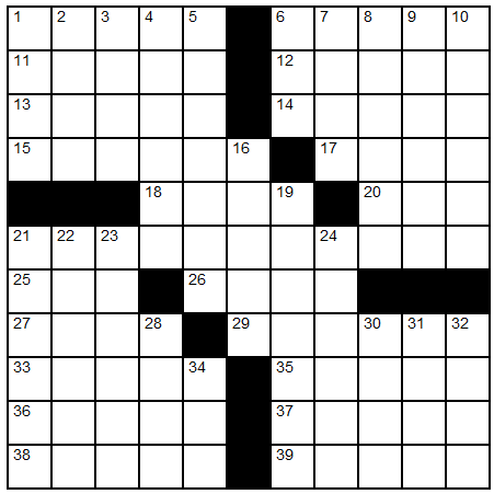 An 11x11 midi crossword.