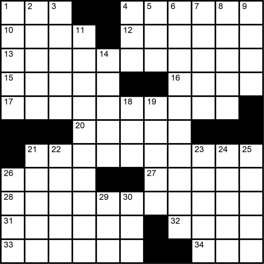 New midi crossword. Two 11s, two 10s